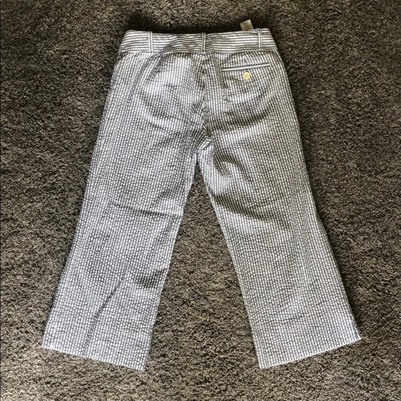 BCBGMaxAzria Sutton Striped Wide-Leg Cropped Pants - Picture 4 of 4